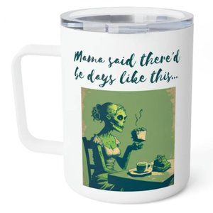 Zombie Drinking Tea Insulated Coffee Mug, 10 oz.